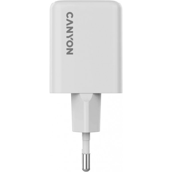 Фото - Сетевое зарядное устройство Canyon CU35CC GaN 35W 2xPD White (CNS-CUW35CC)