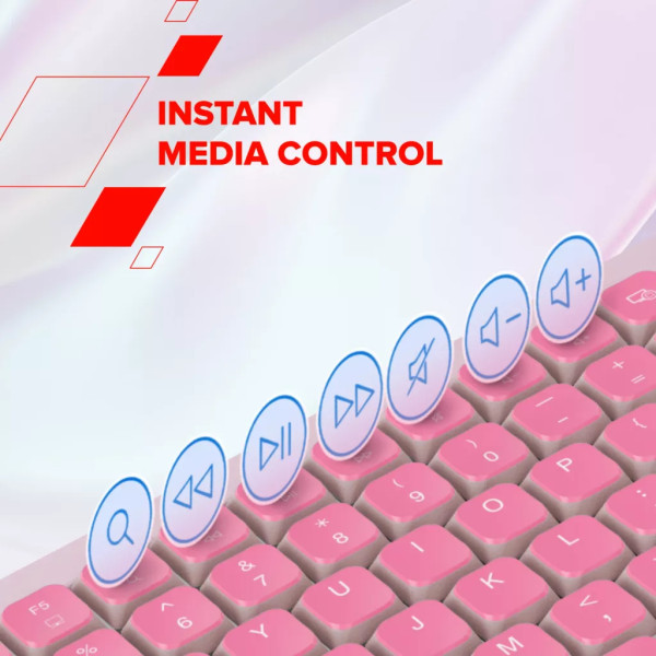 Фото - Клавиатура проводная Canyon OnType 10 TKL Mechanical Silent Low-profile Pink (CNS-HKB10P)
