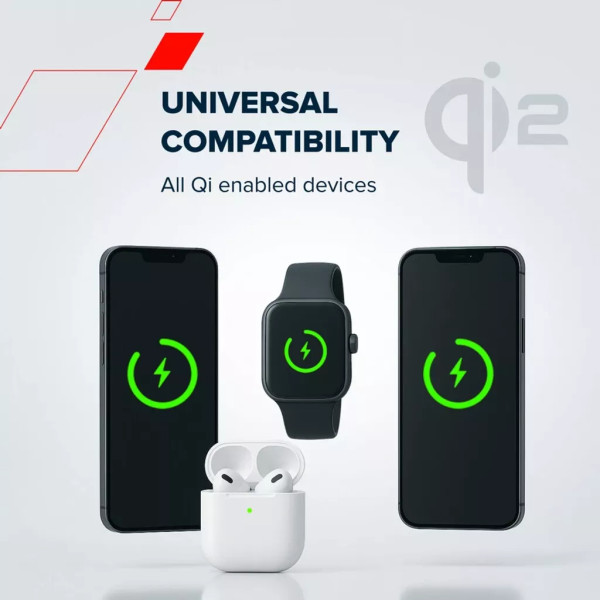 Фото - Беспроводное зарядное устройство Canyon OnCharge 309 15W 3in1 Metal (CNS-WCS309M)