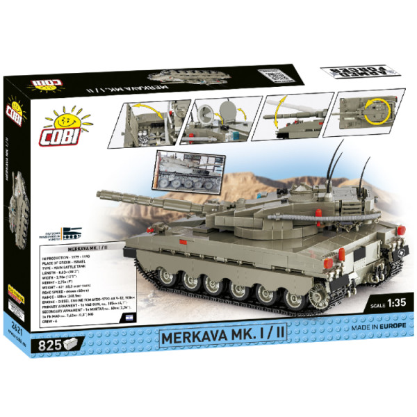 Фото - Пластиковый конструктор Cobi Танк Мерковая Mk 1 825 деталей (COBI-2621)