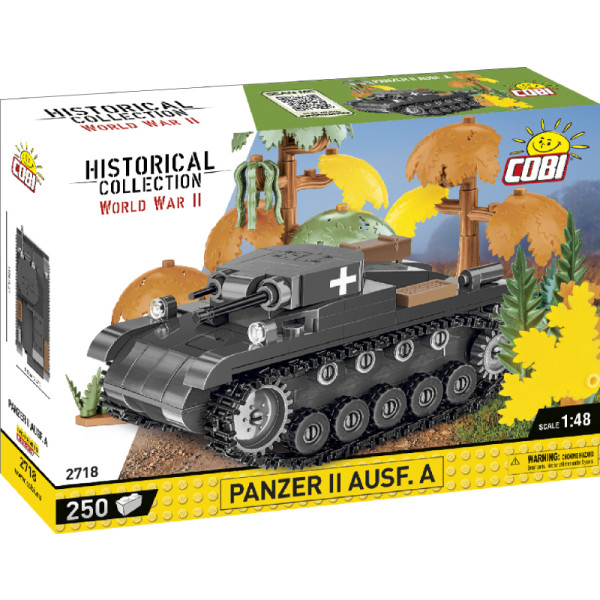 Фото - Пластиковый конструктор Cobi Вторая Мировая Война Танк Panzer II 250 деталей (COBI-2718)