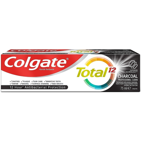 Фото - Зубная паста Colgate Total 12 Древесный угол 75 мл Фото - Зубная паста Colgate Total 12 Древесный угол 75 мл