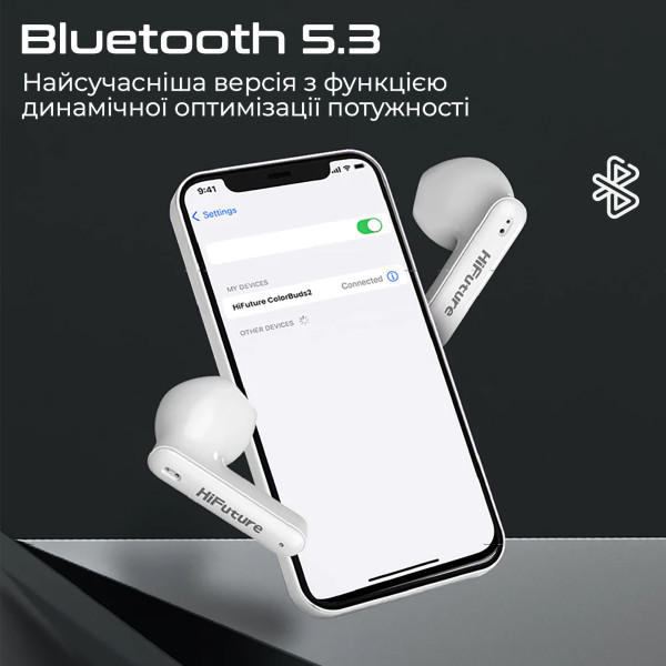 Фото - Наушники вкладыши беспроводные TWS HiFuture colorbuds2.pink