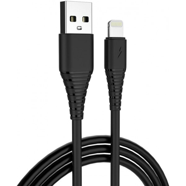 Фото - Кабель синхронизации данных Colorway USB-Lightning (PVC) 1m Black (CW-CBUL024-BK)