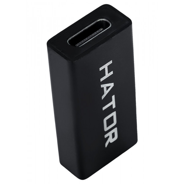 Фото - Переходник Hator USB-A 3.0 female to Type-C Female Black (ACC-215)