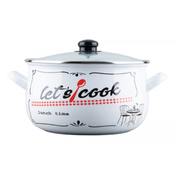 Фото - Кастрюля Gusto Lets Cook White 22 см 5.1 л (GT-T-122-LCW) Фото - Кастрюля Gusto Lets Cook White 22 см 5.1 л (GT-T-122-LCW)