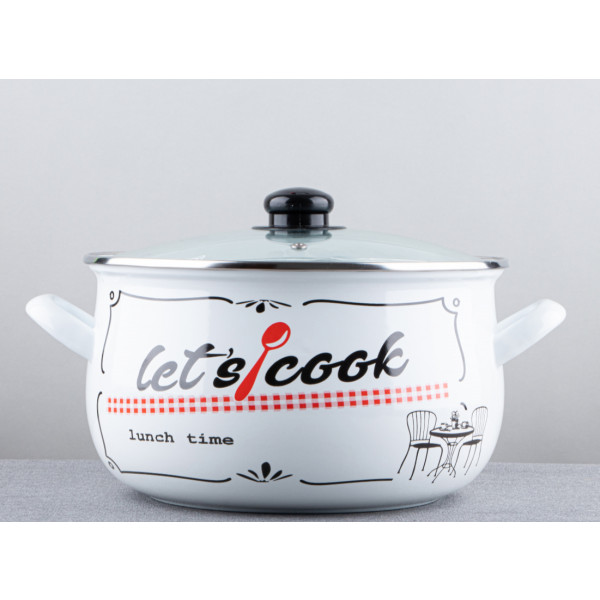 Фото - Кастрюля Gusto Lets Cook White 22 см 5.1 л (GT-T-122-LCW)