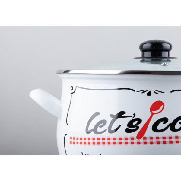 Фото - Кастрюля Gusto Lets Cook White 22 см 5.1 л (GT-T-122-LCW)