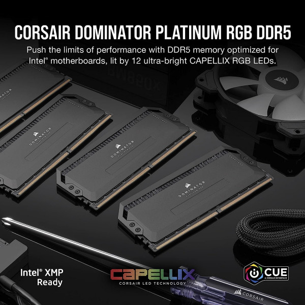 Фото - Память DDR Corsair Dominator Platinum RGB Black DDR5 2x32GB/6400 (CMT64GX5M2B6400C32)