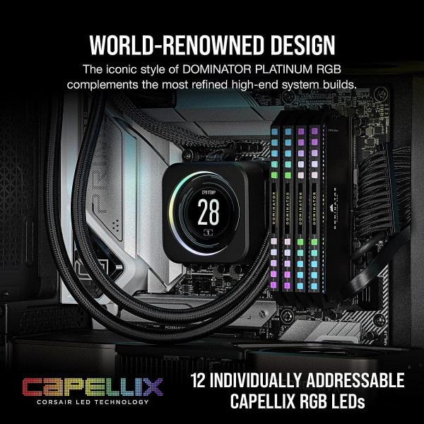 Фото - Память DDR Corsair Dominator Platinum RGB Black DDR5 2x32GB/6400 (CMT64GX5M2B6400C32)