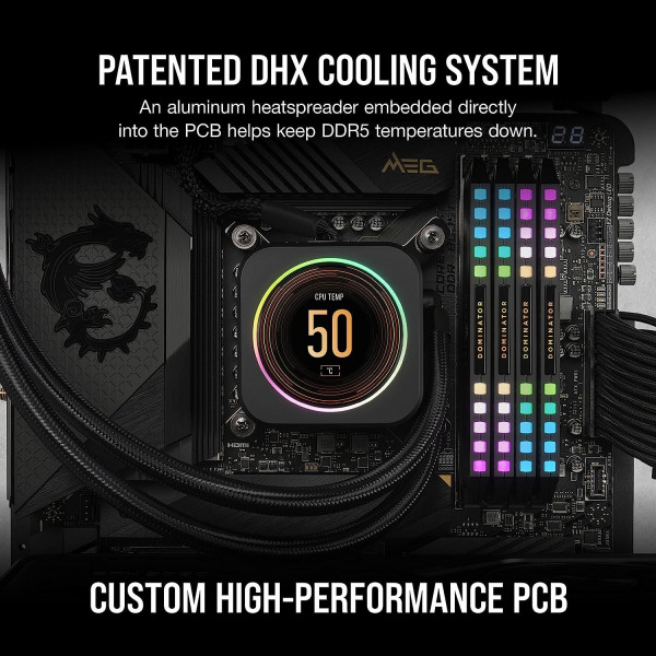 Фото - Память DDR Corsair Dominator Platinum RGB Black DDR5 2x32GB/6400 (CMT64GX5M2B6400C32)