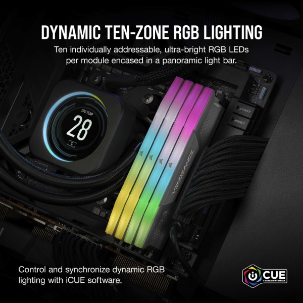 Фото - Память DDR Corsair DDR5 2x16GB/6000 Vengeance RGB (CMH32GX5M2E6000Z36)