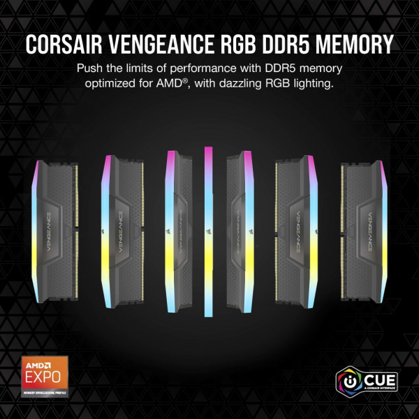 Фото - Память DDR Corsair DDR5 2x16GB/6000 Vengeance RGB (CMH32GX5M2E6000Z36)