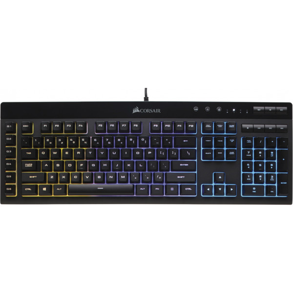 Фото - Клавиатура проводная игровая Corsair K55 RGB Black (CH-9206015-RU) USB