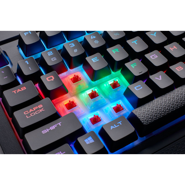 Фото - Клавиатура проводная игровая Corsair K68 RGB Cherry MX Red Black (CH-9102010-RU) USB