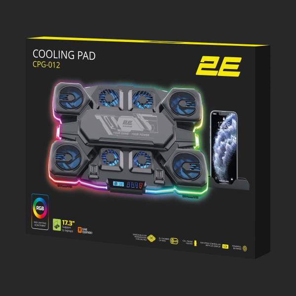 Фото - Уценка - Подставка под ноутбук охлаждающая 2E Gaming 2E-CPG-012 Black