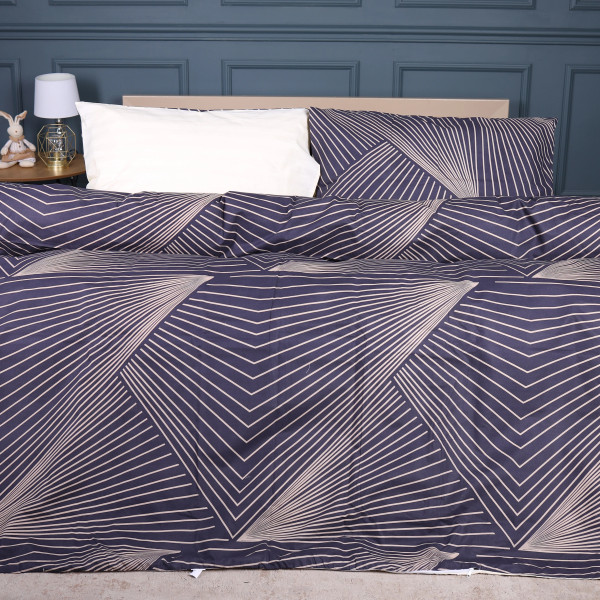 Фото - Наволочка MirSon 17-0721 Cream and Grey Stripes Ranforce Elite 70х70 см (2200010686791)