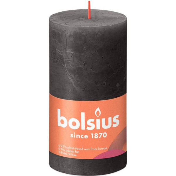 Фото - Свеча декоративная Bolsius SHINE 130/68 серая туча (790331)