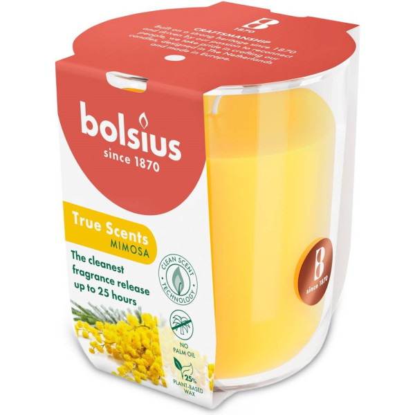 Фото - Свеча стекло Bolsius TRUE SCENTS 80/73 Мимоза (930356)