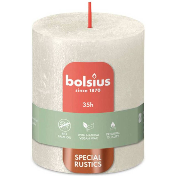 Фото - Свеча декоративная Bolsius SHIMMER 80/68 слоновая кость (637005)