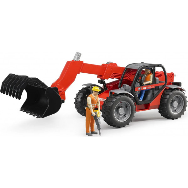 Фото - Наземная строительная техника BRUDER Дорожный погрузчик с телескопической стрелой MLT 633 (02125)