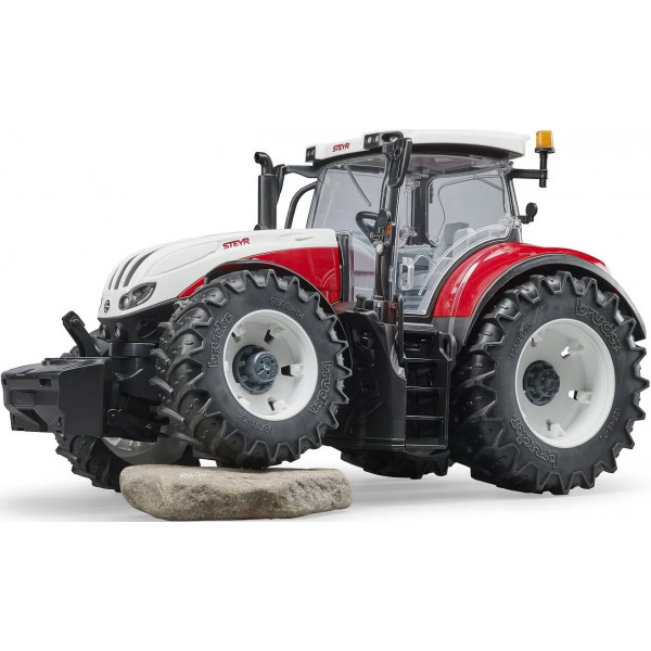 Фото - Наземная строительная техника BRUDER Трактор Steyr 6300 Terrus с погрузчиком красно-белый, М1:16