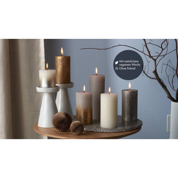 Фото - Свеча декоративная Bolsius SHIMMER 130/68 розовая (647150)