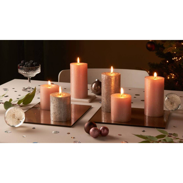 Фото - Свеча декоративная Bolsius SHIMMER 130/68 слоновая кость (647105)