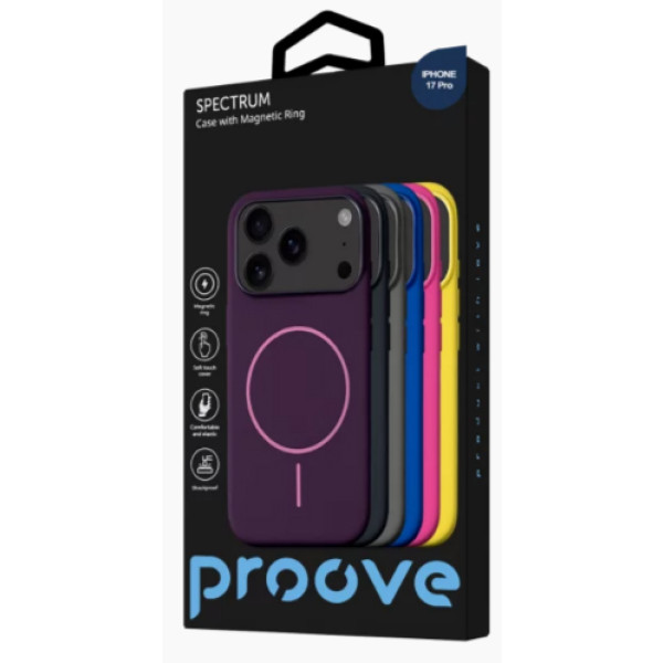 Фото - Чехол для смартфона Proove Spectrum Case with Magnetic Ring iPhone 17 Pro deep black (PCSPIP17P041)