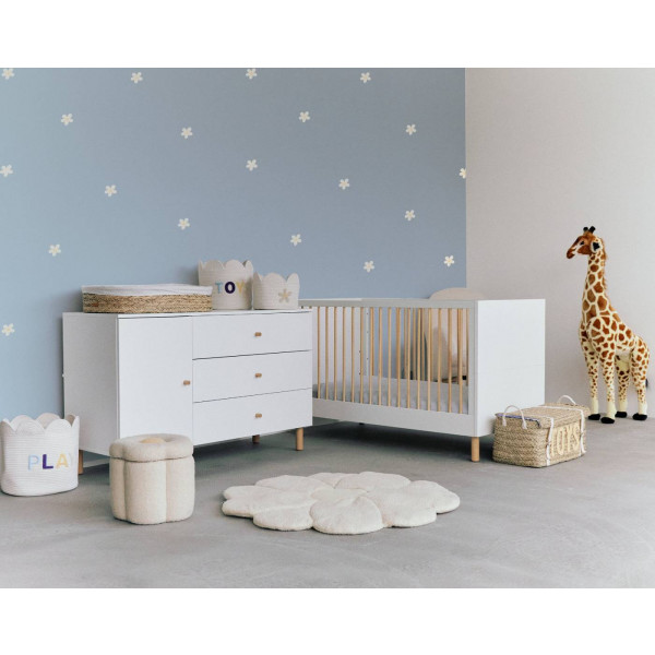 Фото - Корзина для игрушек Childhome Flower 30x30x30 см White (CCBAFL30)