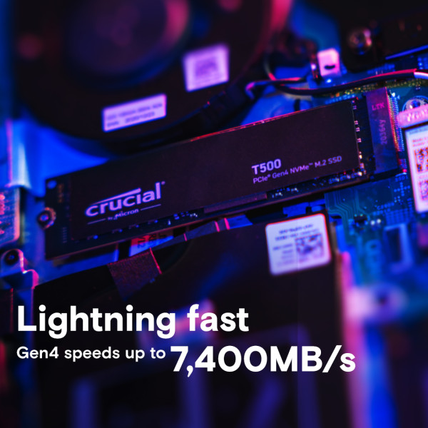 Фото - SSD-накопитель внутренний Micron SSD Crucial M.2 2TB PCIe 4.0 T500 (CT2000T500SSD8)