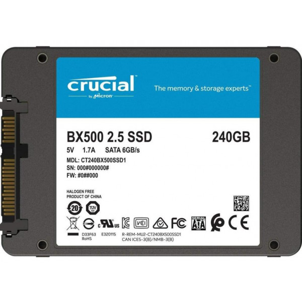 Фото - SSD-накопитель внутренний Micron BX500 240GB 2.5" SATAIII 3D TLC (CT240BX500SSD1)