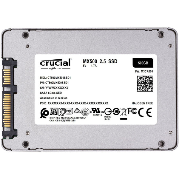 Фото - SSD-накопитель внутренний Crucial Micron MX500 500GB 2.5" SATAIII 3D TLC (CT500MX500SSD1)