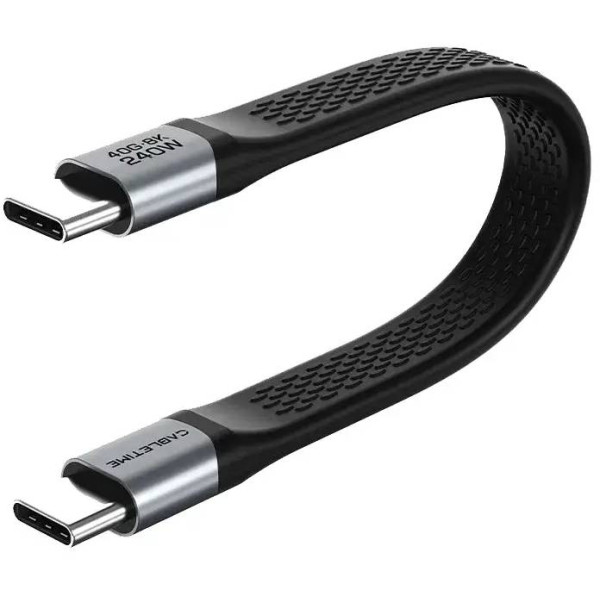 Фото - Кабель синхронизации данных Cabletime USB Type-C - USB Type-C 0.15 м Black (CU45B)