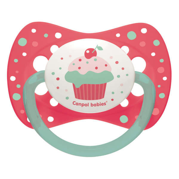Фото - Симметричная пустышка Canpol babies 0-6 мес Cupcake розовая (23/282_pin)