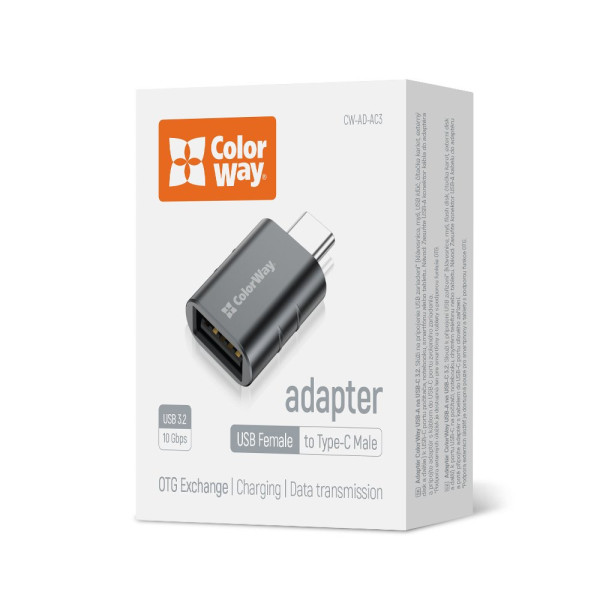 Фото - Переходник Colorway USB-A to USB-C 3.2 (CW-AD-AC3)
