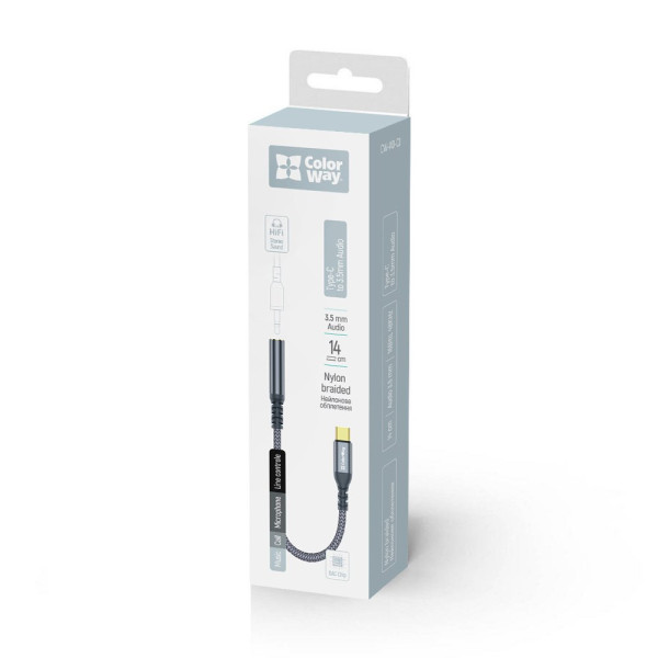 Фото - Переходник Colorway USB-C to 3.5 мм Female Audio 14 см (CW-AD-CJ)