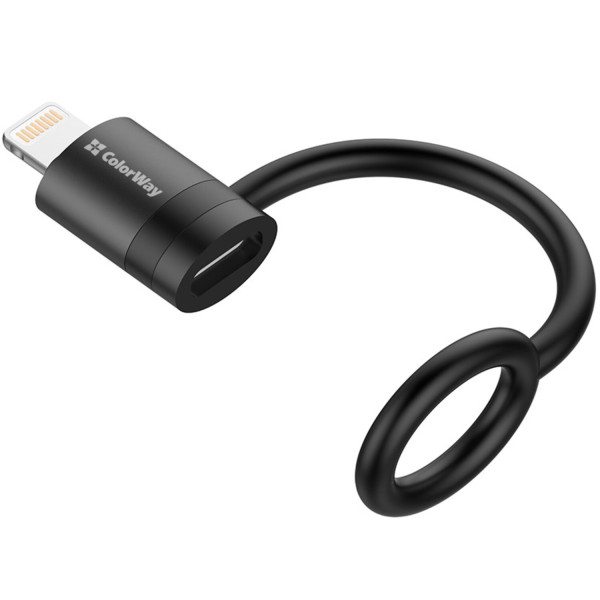 Фото - Переходник Colorway Lightning To USB-C Black (CW-AD-LC)
