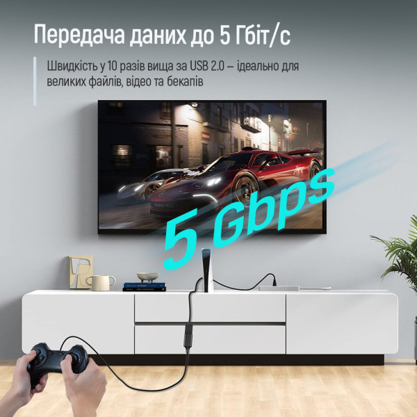 Фото - Кабель USB Type-A - USB Type-A Colorway USB 3.0 AM / AF 1.8m (CW-CBUF075-BK)