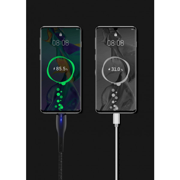 Фото - Кабель синхронизации данных Colorway USB 2.0 AM to Lightning 1.0m Led Black (CW-CBUL034-BK)