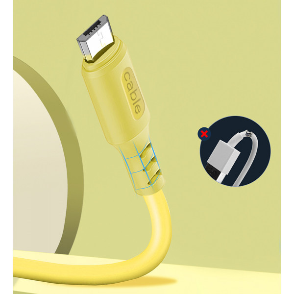 Фото - Кабель синхронизации данных Colorway USB - MicroUSB 2.4А 1 m (CW-CBUM043-Y)