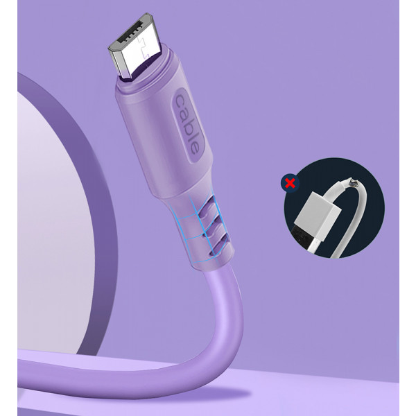 Фото - Кабель синхронизации данных Colorway USB - MicroUSB 2.4А 1 m (CW-CBUM044-PU)