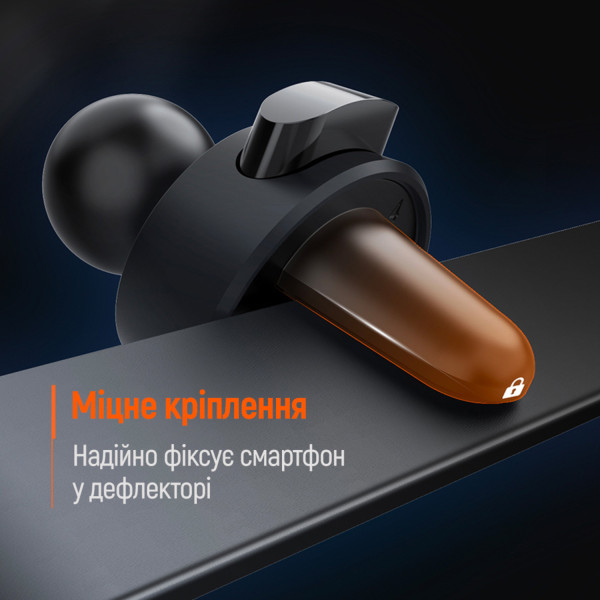 Фото - Автодержатель Colorway Gravity Mechanical Car Mount Black (CW-CHG18-BK)
