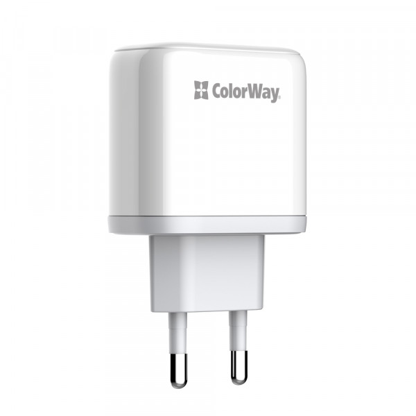 Фото - Сетевое зарядное устройство Colorway Power Delivery Port PPS USB (Type-C PD + USB QC3.0) (45W) White (CW-CHS042PD-WT)