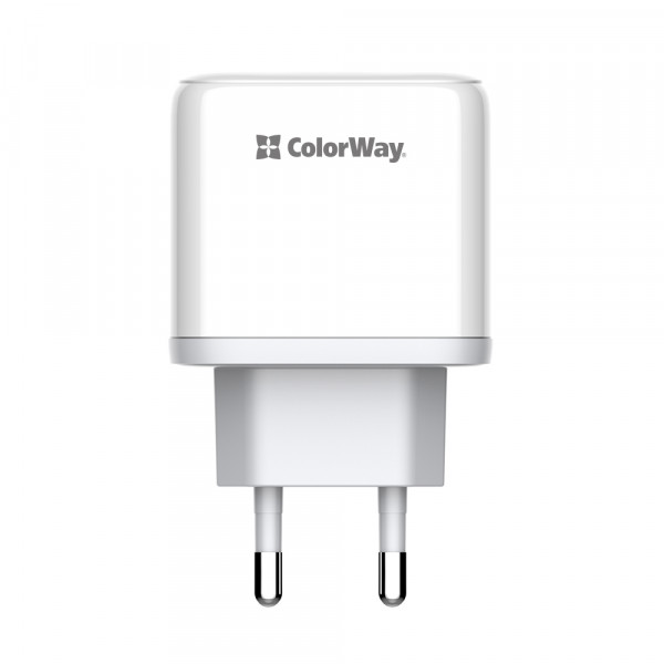 Фото - Сетевое зарядное устройство Colorway Power Delivery Port PPS USB (Type-C PD + USB QC3.0) (45W) White (CW-CHS042PD-WT)