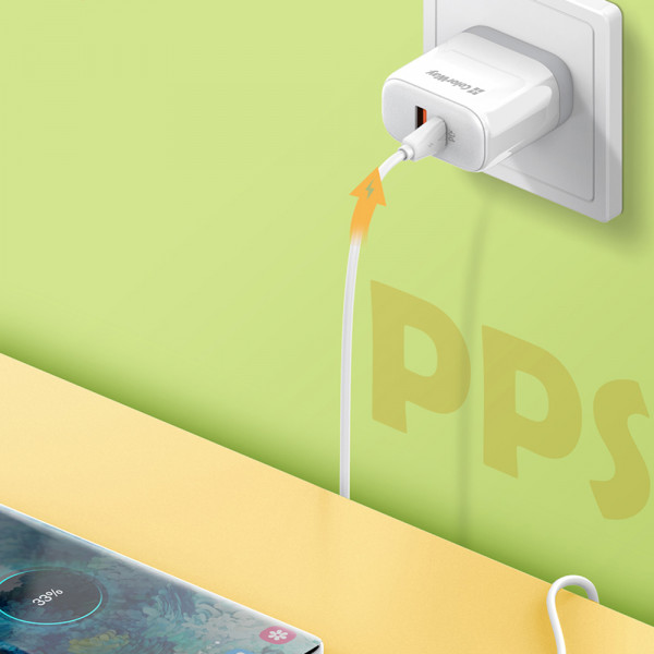 Фото - Сетевое зарядное устройство Colorway Power Delivery Port PPS USB (Type-C PD + USB QC3.0) (45W) White (CW-CHS042PD-WT)
