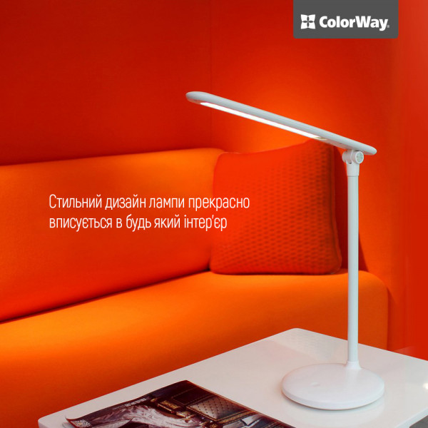 Фото - Настольная лампа Colorway CW-DL02B-W White