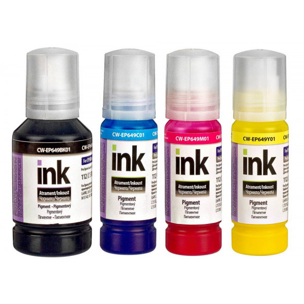 Фото - Чернила Colorway Epson L-6490/L65XX/L11160/L15150/L15160/L15180 (127мл+3х70мл)Pigm. BK/С/M/Y (CW-EP649SET01) Фото - Чернила Colorway Epson L-6490/L65XX/L11160/L15150/L15160/L15180 (127мл+3х70мл)Pigm. BK/С/M/Y (CW-EP649SET01)