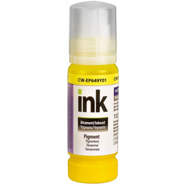 Фото - Чернила Colorway Epson L-6490/L65XX/L11160/L15150/L15160/L15180 70мл Yellow Pigm. EP649Y (CW-EP649Y01)