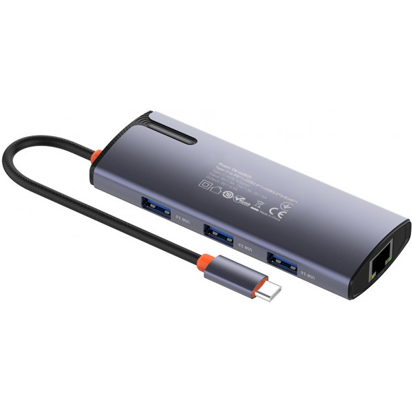 Фото - Хаб USB Colorway USB-C 6-в-1 Type C PD 100W/USB3.0х3/USB2.0/RJ45 (CW-HUB03)